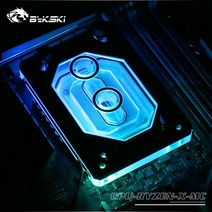 Bykski AMD RYZEN3000 RyzenAM3/AM3 +/AM4 1950X TR4 X399 X570 CPU 워터 블록 팬 냉각 구리 라디에이터 쿨러, 5.Black no controller - 3PIN 5
