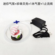 조경인테리어 생태 수초바닥재 풀세트 장식품 수조 수반 급증 산소 기포기 석 때리다 A스윙 4532847772, 진주 조개 _공기펌프 _1메터 관 _