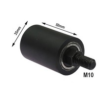 스탠다드툴 연마 도구 1 조각 OD355080mm 고무 접촉 휠 롤러 샤프트 m10 12mm 그라인딩 샌딩 머신 벨트 그라인더 부품 빼빠, 35mm 솔리드