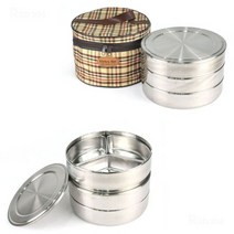 기타 스텐 3단 3칸 찬합 도시락통 가방 세트 18cm 15호, 본상품선택 WAC7D80