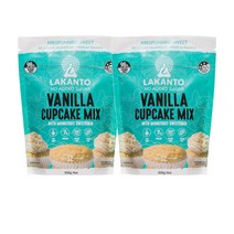 라칸토 바닐라 컵케이크 믹스 무설탕 몽크프룻 스위트너 300g Lakanto Vanilla Cupcake Mix Sugar Free Monkfruit Sweetener, 2팩