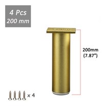 80-300mm 현대 스타일 가구 피트 다리 조정 가능한 알루미늄 소파 TV 스탠드 캐비닛 드레서 침대 골드, 4PCS 200mm