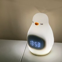 GOUSSE 빈티지 무소음 LCD 우드 탁상 알람 시계, 메이플