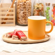 [리빙홈데코] 무지머그컵 420ml (7 color 중 택 1p), 1개, 옐로우