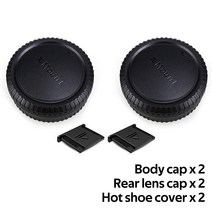 2 팩 카메라 바디 캡 바디 캡 및 후면 렌즈 캡 커버 키트 Canon EF 용 Nikon F/Z Sony E Olympus Micro 4/3, 07 for Fujifilm X Mount