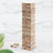 나무블럭 보드게임 젠가 블럭쌓기 삼우힐링라이프, 10000 나무블럭 60pcs