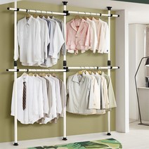 조립형 자취방 옷걸이 옷장 행거 4단 튼튼한헹거 데코스탠드행거 드레스룸행거 행거봉, 4004호, 4004호