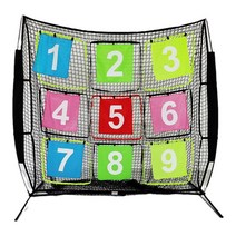 플라잉 디스크골프 타겟 연습 골프 야구 훈련 원반, 2.1x2.1 선반+빨강검정 메쉬+가방