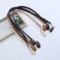 쏘잉갤러리 천연가죽-205 골드장식 숄더형 가죽핸들, 초코브라운