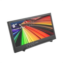 휴대용 모니터 8 인치 LCD 디스플레이 화면 게임용 모니터 C타입 HDMI 호환, 1024x600, 8 인치 모니터
