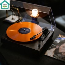 턴테이블 LP 플레이어 휴대용 블루투스 레트로 텐테이블 올인원 엘피 축음기 전축 미니, [옵션2] 다크브라운