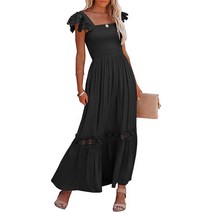 Ferlema Womens 여름 휴양지원피스 피로연 동남아 딘트 플로움 도트 펀칭 주수 신스덴 코스딥브이넥드레스 헤이미 헬더 라이프워크 더엣지