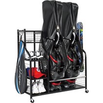 PLKOW 골프 가방 보관 차고 주최자 창고 지하실용 초대형 스탠드 및 장비 랙, 2 golf bag rack