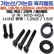 가는산 육각볼트 M10-20mm~M24-150mm 1.5산(피치)특강/고장력 특강평와샤 특강 스프링와샤 특강 육각너트1.25산~1.5산, 가는산육각볼트M24-140mm1.5산피치특강고장력, 1개