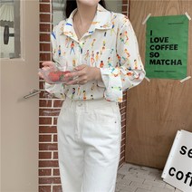 맞춤셔츠 십삼행 가볍게 사치한 여성의류 러블리 보이핏 볼륨 긴 소매 숏 와이드 루즈핏 스타일리쉬 레저셔츠 3464595853