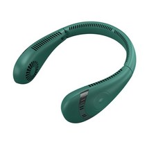5000mah 팬 휴대용 목 블레이드리스 360도 냉각 미니 접이식 3단 충전식 여행용 조용한 팬, 초록