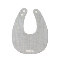 [무무앤두두] 오가닉 보들 6중 거즈 침받이 턱받이, 그레이