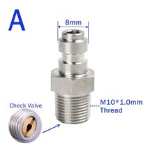 PCP 페인트 볼 에어 호스 용 8mm 빠른 연결 플러그 암수나사 충전 피팅, 01 인디고_01 8mm