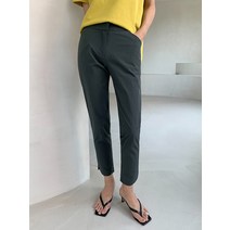 에스 베이직 뒷밴딩 여성 썸머 슬랙스 코디 데일리 고무줄 오피스룩 테이퍼드 팬츠 베이지 챠콜 블랙