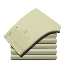 New Arrival 남성 캐주얼 비즈니스 슬랙스 세트 전장 소프트 Silm 브랜드 슬랙스 일반 스트레이트 블랙 그레이 라지 29-40