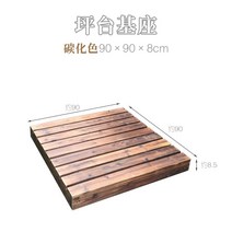 DIY 원목 야외평상 조립식평상 데크 정원 테라스 정자 마루 다다미 부식 방지 나무 바닥 안뜰 발코니 탄화 단단한 나무 집 파빌리온 나무 테라스, 001㎡, 핑타이 길이 90 × 폭 90 × 높이 8cm 다