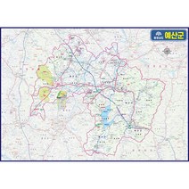 예산군전도 (소-중-대) 충남 예산군지도, 소형110x78코팅형