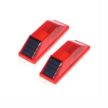 자동차 태양 스트로브 경고 LED 램프 칩 제어 다리 충전식 야간 운전 교통 안전주의 조명 액세서리, 03 2PCS Red