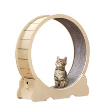 Runcats 원목캣휠 원목캣타워 캣워크 런닝머신 스크래쳐 고양이 실내 운동훈련 헬스기구 DIY 또는 5분만 간이조립 다양한 색상 사이즈, 간단 설치M(91*36*98), 나무색