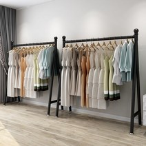 A자형 원피스 행거 셔츠 옷가게 튼튼한 철재 걸이대, 대담한나노골드길이120높이150