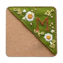 수제 자수 북마크 코너 페이지 책 애호가를위한 책갈피, M