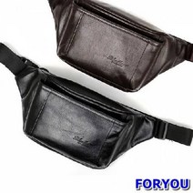 Foryou4168 스타일 여행 복대 간편한 휴대용 소가죽 힙색 클래식 보조가방 남성