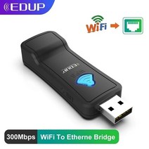 edup wifi to 이더넷 lan 변환기 브리지 usb 포트 무선 리피터 300mbps 2.4ghz(tv amp용 lan 포트 어댑터 포함) 셋톱박스, ep-2911s