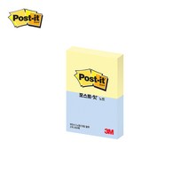 3M 포스트잇 653-2 2패드 (51x38mm), 3개, 노랑+크림블루