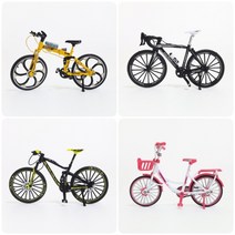 1대10 SCALE 다이캐스트 모형 산악용 레이싱 인형 자전거 미니어처, 레드, 산악용 접이식 자전거