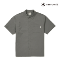 스노우피크 남녀 공용 운동 커플 루트 냉감 반팔 셔츠 Dark Gray, 100