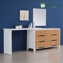 리코 와이드 화장대풀세트, 화이트