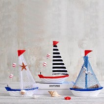 여름 미니 돛단배 요트 보트 배 모형 인테리어 소품 아이디어 상품, J