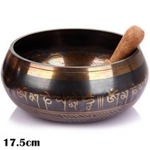 싱잉볼 명상 미니 황동 부처님 소리 그릇 티베트 노래 노래 그릇 요가 심리 치료 174, 17.5cm