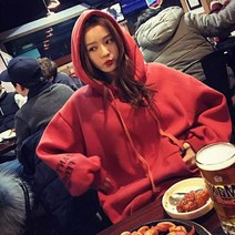 와드팩토리 여성 오버핏 후드티 아노락 캐주얼룩