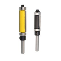 shangren 13mm 절단 직경 스트레이트 생크 플러시 트림 라우터 비트 1/4' x1/2' 25mm/38mm, 설명, 블랙 옐로우, 카바이드