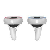 골프 VR 오큘러스오큘러스 퀘스트 2 용 헤일로 충돌 방지 커버 VR 터치 컨트롤러용 소프트 및 보호 실리콘, 한개옵션1, 01 White