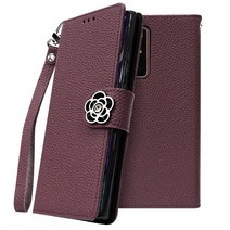 국내제작 몽테 꽃모양 장식 소가죽 지갑형 카드수납 지폐수납 휴대폰케이스 손목 줄 스트랩