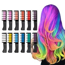 Hair Chalk Comb 12 Colors Temporary Washable Hair Color Girls Gifts Brush Set for Kids Boys & Girl