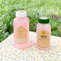 휴롬 쥬스병 플라스틱 음료수병 빈병 공병 카페용품 180ml 280ml, 180ml(10ea), 초록색