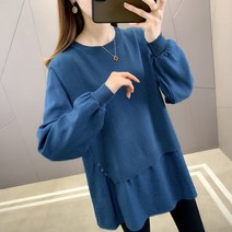 에디에퀸 봄 가을 여성 이중블라우스 G235