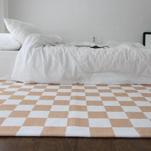 체커보드 체커보드 거실 러그 미드센추리모던 워셔블