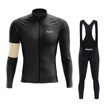 자전거 의류 세트 빕숏 Raphaful-남성용 긴 소매 사이클링 유니폼 세트 자전거 의류 셔츠 MTB 빠른 건조