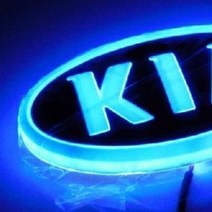 조명 장식 튜닝 차량용 4D 자동차 전면 로고 빛 LED 배지 빛나는 부품 기아 K5 쏘렌토 소울 프레디 세라토, [03] Kia Logo blue, [01] 13.0cm X 6.5cm