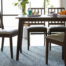 캔버로체 6인용 원목식탁세트 월넛 3types, 식탁1+의자6