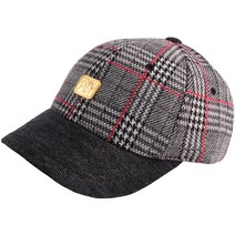 야구모자 [라온] B800 해링본 울 체크 숏 챙 볼캡